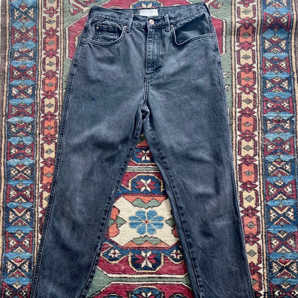 Free People We The Free Tapered Baggy High Rise Boyfriend Fit Black, Women's 28